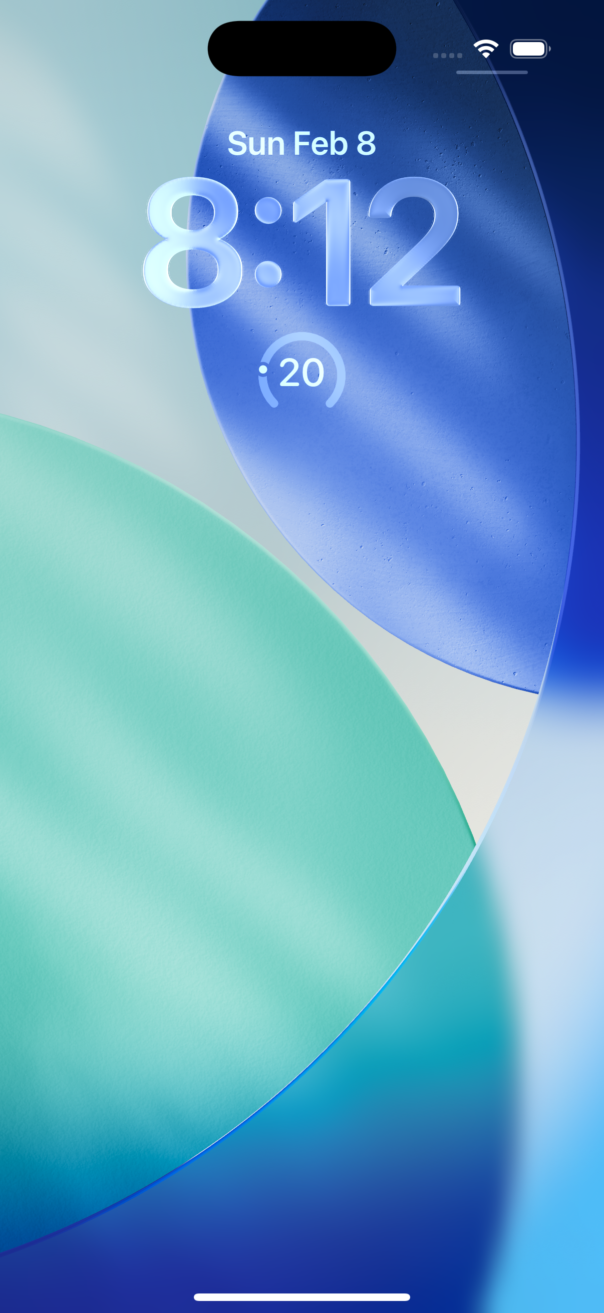 View a counter on the lock screen (this one's for protein)