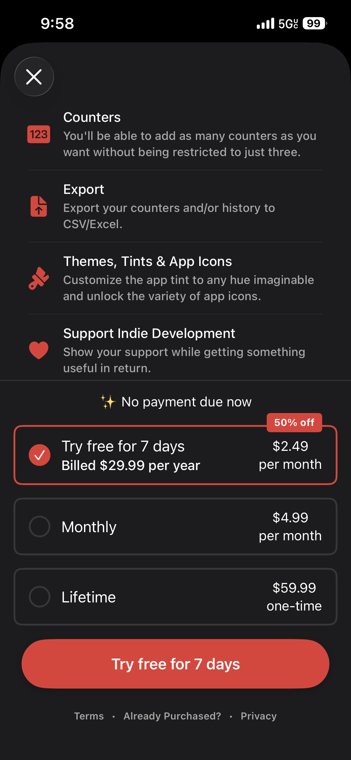 Every few times you open Tally, you're greeted with this screen.